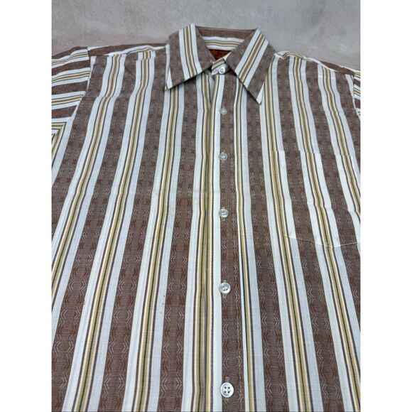 Vintage Sears Kings Road 1970s Button Up Shirt Dagger Collar Size Medium - Picture 8 of 12